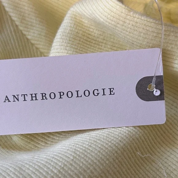 NWT PILCRO RUFFLE TRIM BABY TEE SHIRT TOP YELLOW MEDIUM M NEW - Picture 5 of 7